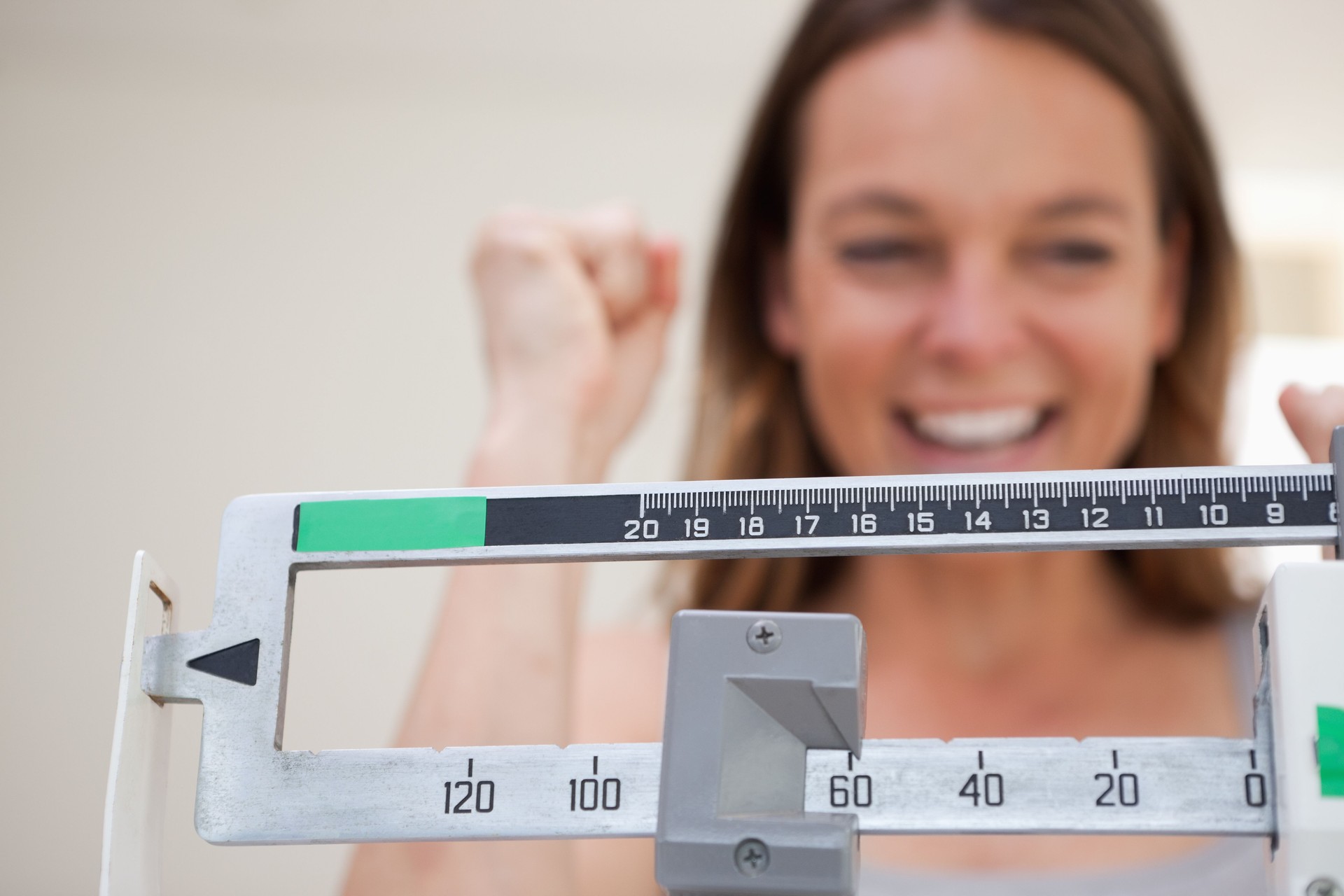 Scale showing weight loss